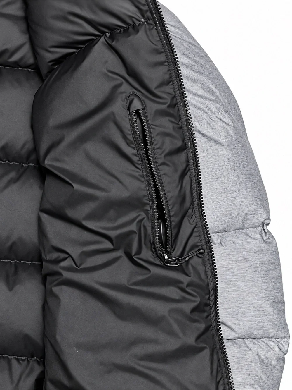 The North Face 1996 Retro Nuptse 700 Fill Mens L Grey Black Down Puffer Jacket